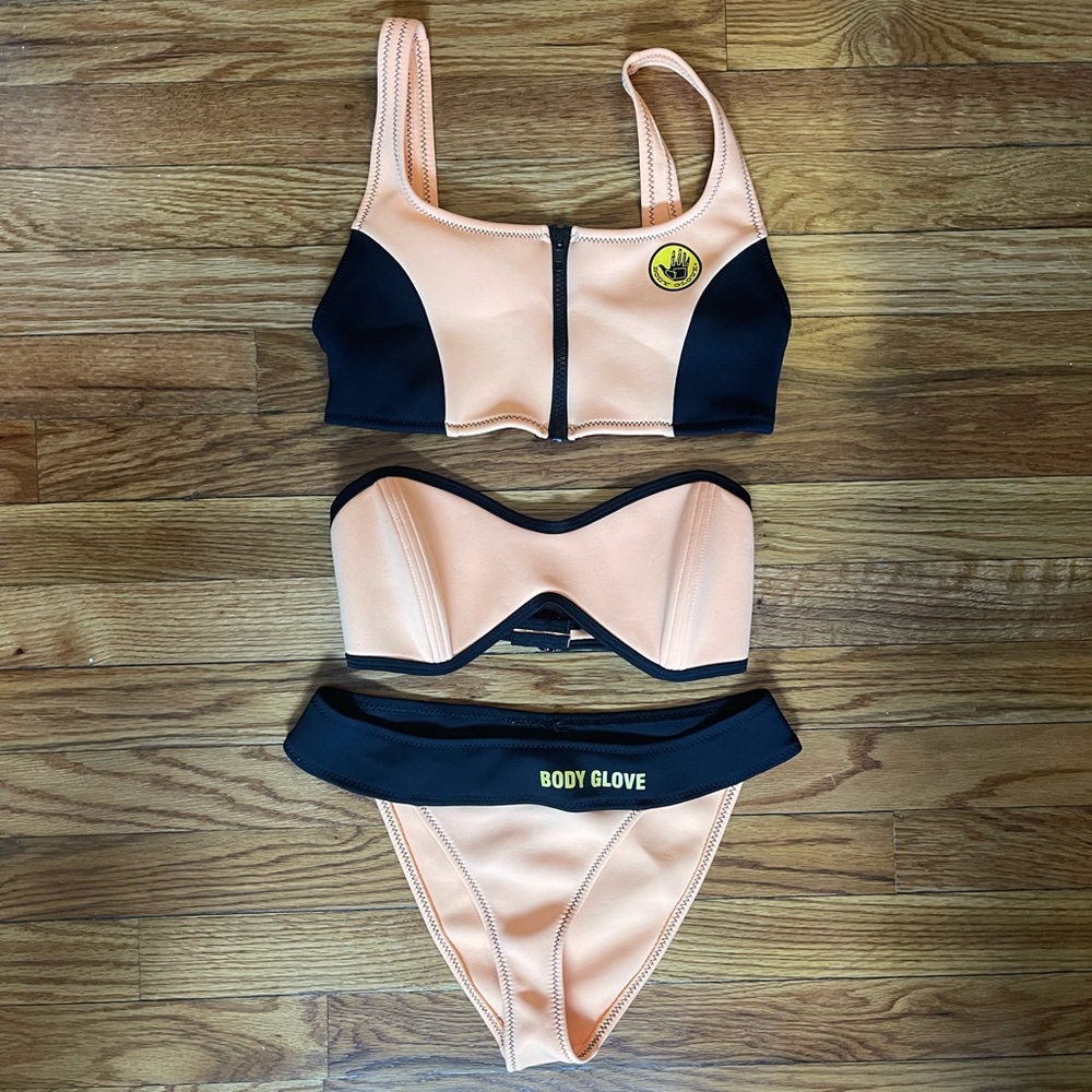 Limited Edition 80s Body Glove 3 Piece Swim Suit